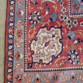 Antique Isfahan Hand-Knotted Central Persian Rug
