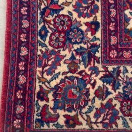 Antique Kashan Hand-Knotted Persian Rug