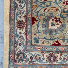 Antique Kashan Hand-Knotted Persian Rug