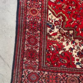 Antique Sarouk Hand-Knotted Central Persian Rug