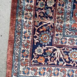 Antique Silk Tabriz Hand-Knotted Persian Rug