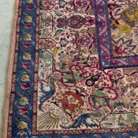 Antique Tabriz Hand-Knotted Persian Rug on Silk Foundation