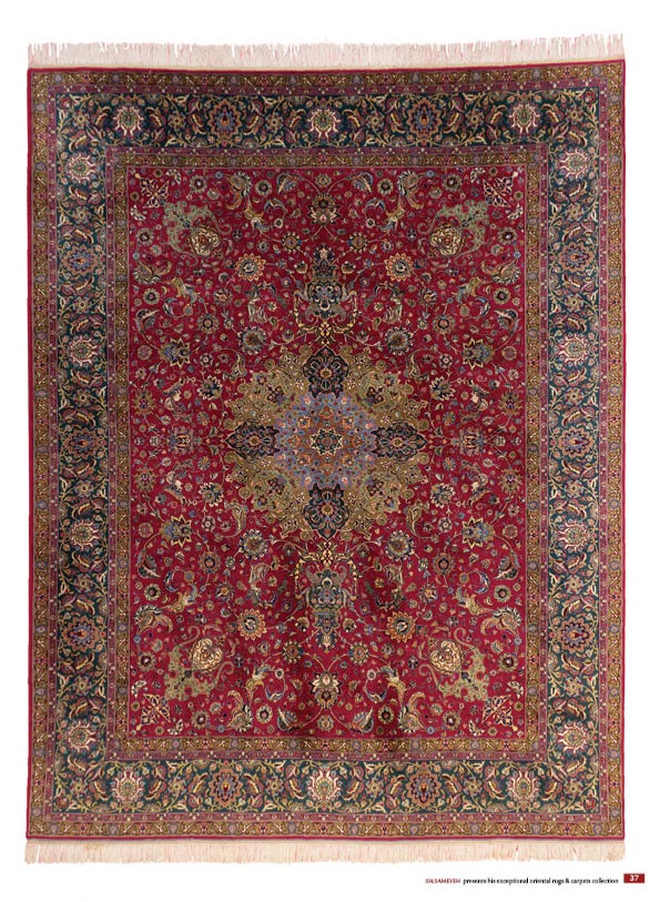 Antique Tabriz Hand-Knotted