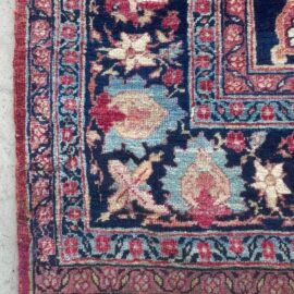 Antique Yazd Hand-Knotted South Persian Rug