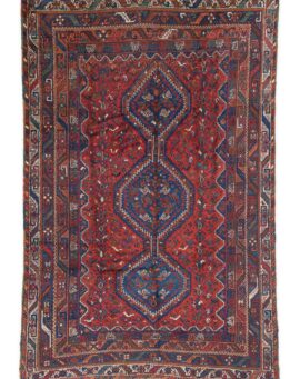 Semi Antique Shiraz Hand-Knotted South Persian Rug