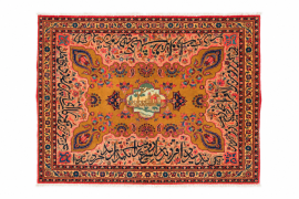Antique Kashan (Manchester Wool) Hand-Knotted Persian Rug