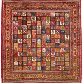 Antique Bakhtiary Hand-Knotted Persian Rug