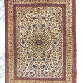 Antique Toudeshk Nain Hand-Knotted Persian Rug